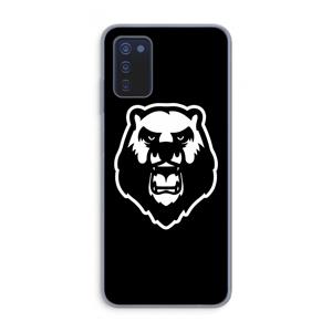 CaseCompany Angry Bear (black): Samsung Galaxy A03s Transparant Hoesje