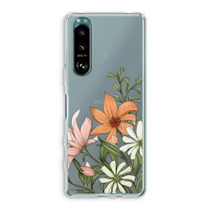 CaseCompany Floral bouquet: Sony Xperia 5 III Transparant Hoesje