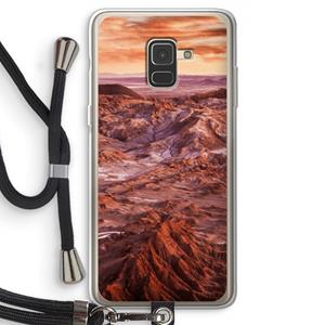 CaseCompany Mars: Samsung Galaxy A8 (2018) Transparant Hoesje met koord