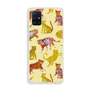 CaseCompany Cute Tigers and Leopards: Galaxy A51 4G Transparant Hoesje