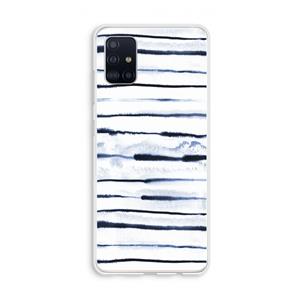 CaseCompany Ink Stripes: Galaxy A51 4G Transparant Hoesje