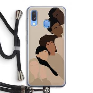 CaseCompany Sweet creatures: Samsung Galaxy A40 Transparant Hoesje met koord