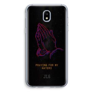 CaseCompany Praying For My Haters: Samsung Galaxy J5 (2017) Transparant Hoesje