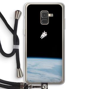 CaseCompany Alone in Space: Samsung Galaxy A8 (2018) Transparant Hoesje met koord