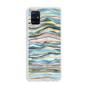 CaseCompany Watercolor Agate: Galaxy A51 4G Transparant Hoesje