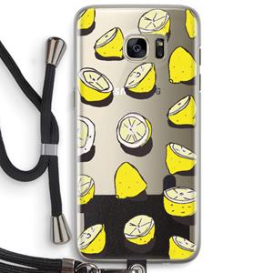 CaseCompany When Life Gives You Lemons...: Samsung Galaxy S7 Edge Transparant Hoesje met koord