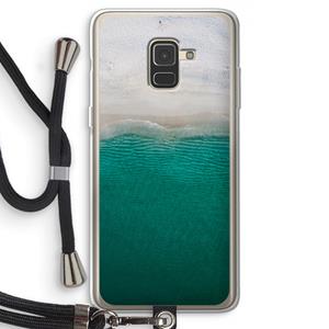 CaseCompany Stranded: Samsung Galaxy A8 (2018) Transparant Hoesje met koord