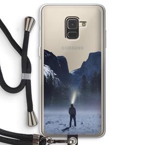 CaseCompany Wanderlust: Samsung Galaxy A8 (2018) Transparant Hoesje met koord
