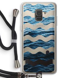 CaseCompany Oceaan: Samsung Galaxy A8 (2018) Transparant Hoesje met koord