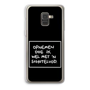 CaseCompany Schotelvod: Samsung Galaxy A8 (2018) Transparant Hoesje