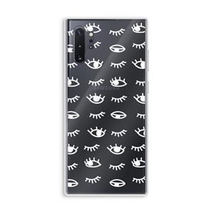 CaseCompany Eye pattern #3: Samsung Galaxy Note 10 Plus Transparant Hoesje