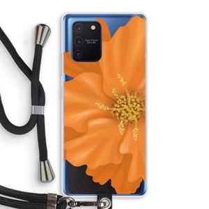 CaseCompany Orange Ellila flower: Samsung Galaxy Note 10 Lite Transparant Hoesje met koord