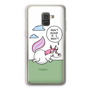CaseCompany Unicorn: Samsung Galaxy A8 (2018) Transparant Hoesje