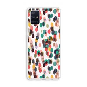 CaseCompany Tropical Dots: Galaxy A51 4G Transparant Hoesje