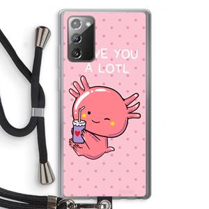 CaseCompany Love You A Lotl: Samsung Galaxy Note 20 / Note 20 5G Transparant Hoesje met koord