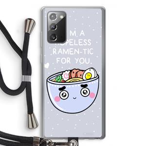 CaseCompany I'm A Hopeless Ramen-Tic For You: Samsung Galaxy Note 20 / Note 20 5G Transparant Hoesje met koord
