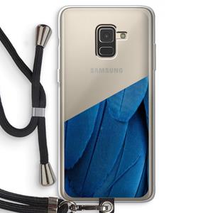 CaseCompany Pauw: Samsung Galaxy A8 (2018) Transparant Hoesje met koord