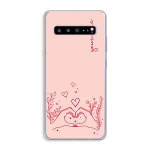 CaseCompany Love is in the air: Samsung Galaxy S10 5G Transparant Hoesje