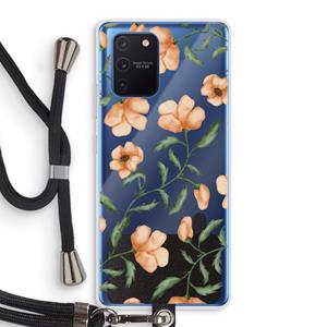 CaseCompany Peachy flowers: Samsung Galaxy Note 10 Lite Transparant Hoesje met koord