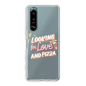CaseCompany Pizza is the answer: Sony Xperia 5 III Transparant Hoesje