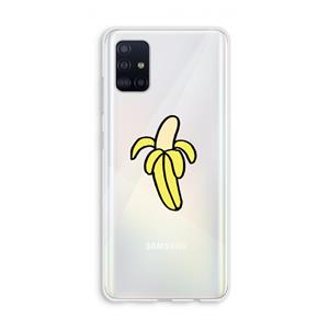 CaseCompany Banana: Galaxy A51 4G Transparant Hoesje