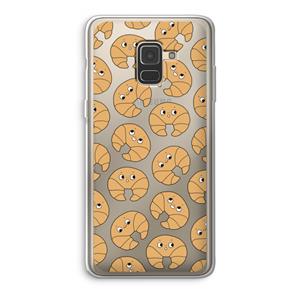 CaseCompany Croissant: Samsung Galaxy A8 (2018) Transparant Hoesje