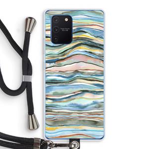 CaseCompany Watercolor Agate: Samsung Galaxy Note 10 Lite Transparant Hoesje met koord