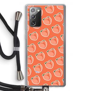 CaseCompany Just peachy: Samsung Galaxy Note 20 / Note 20 5G Transparant Hoesje met koord