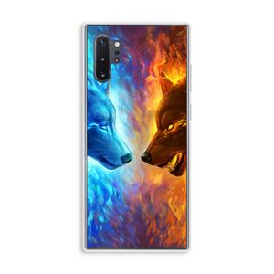 CaseCompany Fire & Ice: Samsung Galaxy Note 10 Plus Transparant Hoesje