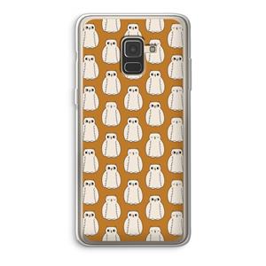 CaseCompany Uilen: Samsung Galaxy A8 (2018) Transparant Hoesje