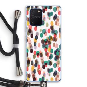 CaseCompany Tropical Dots: Samsung Galaxy Note 10 Lite Transparant Hoesje met koord