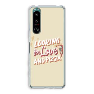 CaseCompany Pizza is the answer: Sony Xperia 5 III Transparant Hoesje