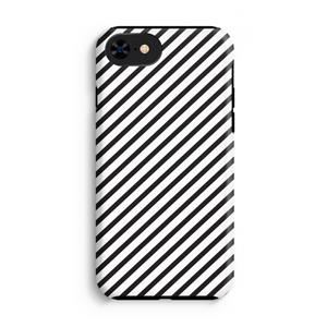 CaseCompany Strepen zwart-wit: iPhone SE 2020 Tough Case