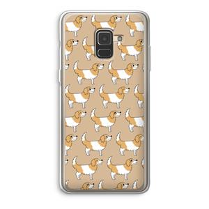 CaseCompany Doggy: Samsung Galaxy A8 (2018) Transparant Hoesje