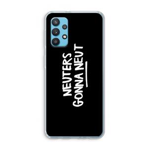 CaseCompany Neuters (zwart): Samsung Galaxy A32 4G Transparant Hoesje