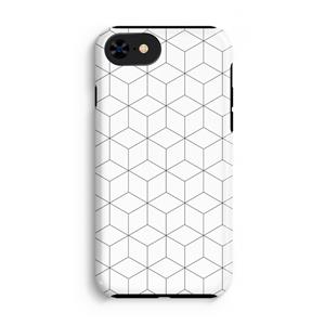 CaseCompany Zwart-witte kubussen: iPhone SE 2020 Tough Case