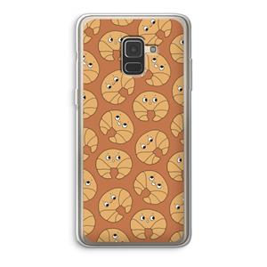 CaseCompany Croissant: Samsung Galaxy A8 (2018) Transparant Hoesje