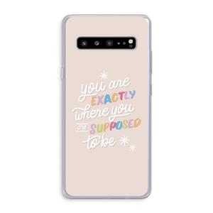 CaseCompany Right Place: Samsung Galaxy S10 5G Transparant Hoesje