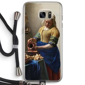 CaseCompany The Milkmaid: Samsung Galaxy S7 Edge Transparant Hoesje met koord