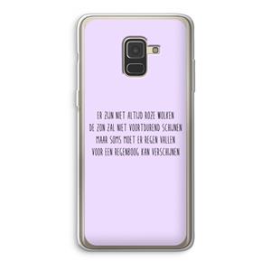 CaseCompany Regenboog: Samsung Galaxy A8 (2018) Transparant Hoesje