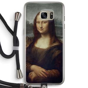 CaseCompany Mona Lisa: Samsung Galaxy S7 Edge Transparant Hoesje met koord