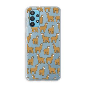 CaseCompany Alpacas: Samsung Galaxy A32 4G Transparant Hoesje