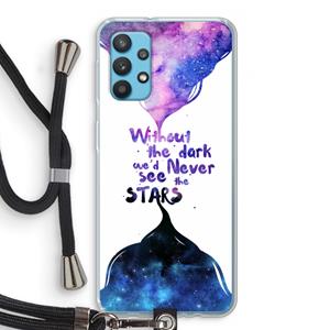 CaseCompany Stars quote: Samsung Galaxy A32 4G Transparant Hoesje met koord