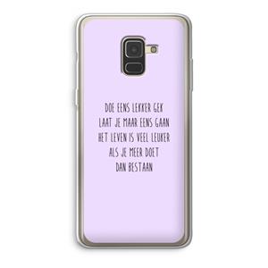 CaseCompany Gek: Samsung Galaxy A8 (2018) Transparant Hoesje