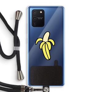 CaseCompany Banana: Samsung Galaxy Note 10 Lite Transparant Hoesje met koord
