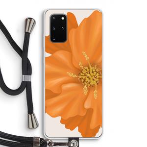 CaseCompany Orange Ellila flower: Samsung Galaxy S20 Plus Transparant Hoesje met koord