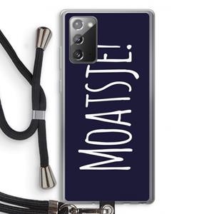 CaseCompany Moatsje!: Samsung Galaxy Note 20 / Note 20 5G Transparant Hoesje met koord