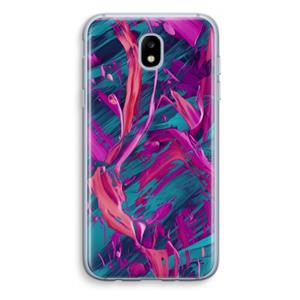 CaseCompany Pink Clouds: Samsung Galaxy J5 (2017) Transparant Hoesje