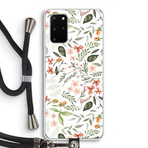 CaseCompany Sweet little flowers: Samsung Galaxy S20 Plus Transparant Hoesje met koord