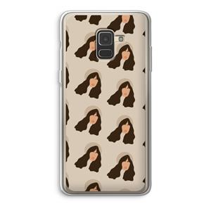 CaseCompany Bonjour mon amour: Samsung Galaxy A8 (2018) Transparant Hoesje